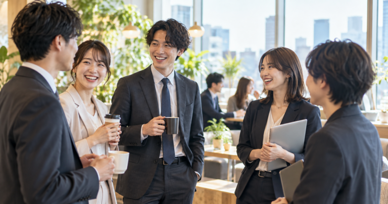 カフェで仕事や将来について穏やかに話し合う男女の写真