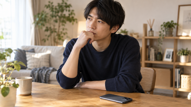 返信がない女性へ追いメッセージを送るか悩む男性